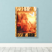 Jesus Christ Stretched Canvas Print Leinwand (Insitu (Holzboden))
