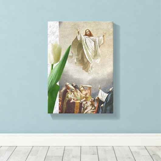 Jesus Christ Stretched Canvas Print Leinwand (Insitu (Holzboden))
