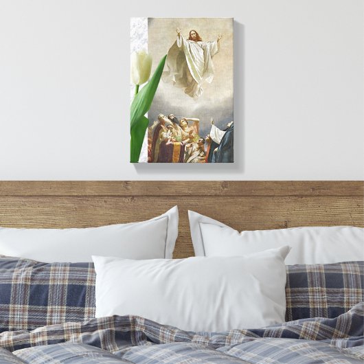 Jesus Christ Stretched Canvas Print Leinwand (Insitu (Schlafzimmer))