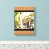 Jesus Christ Stretched Canvas Print Leinwand (Insitu (Holzboden))