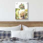 Jesus Christ Stretched Canvas Print Leinwand (Insitu (Schlafzimmer))