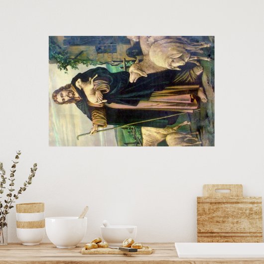 JESUS CHRIST THE GOOD SHEPHERHERHERHERR POSTER (Küche)