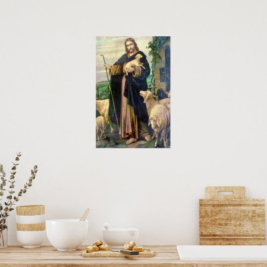 JESUS CHRIST THE GOOD SHEPHERHERHERHERR POSTER (Küche)