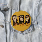 Jesus Christ Thorn Crown Folk Art Malerei Button (Beispiel)