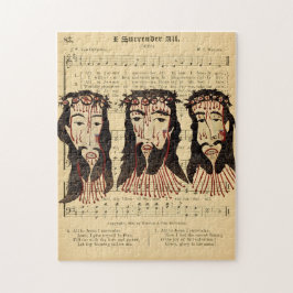 Jesus Christ Thorn Crown Folk Art Malerei Puzzle