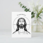 Jesus Christ Thunder_Cove Postkarte (Stehend Vorderseite)