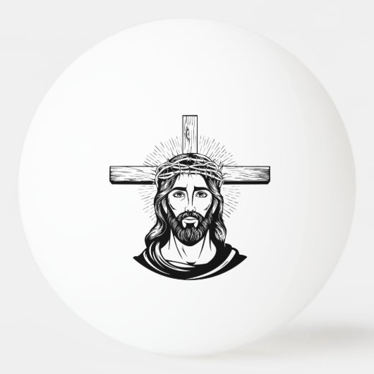Jesus Christ Tischtennisball (Vorderseite)