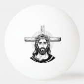 Jesus Christ Tischtennisball (Rückseite)