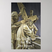 Jesus Christ trägt Cross Poster (Vorne)