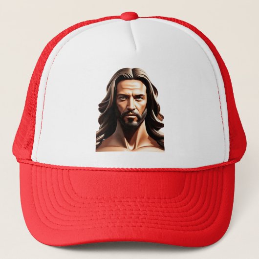 Jesus Christ Trucker Hat Truckerkappe (Vorderseite)