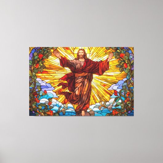 Jesus Christ verkleidete Glaskunst Leinwand (Vorderseite)