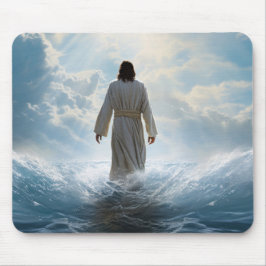 Jesus Christ Walking auf Wasser, Christlich #7 Mousepad
