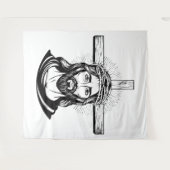 Jesus Christ Wandteppich (Vorderseite (Horizontal))