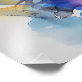 Jesus Christ Watercolor Fotodruck (Ecke)