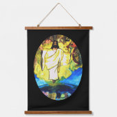 JESUS CHRISTE ZURÜCKKEHRT, DIE RAPTURE. WANDTEPPICH MIT HOLZRAHMEN (Vorderseite)