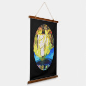 JESUS CHRISTE ZURÜCKKEHRT, DIE RAPTURE. WANDTEPPICH MIT HOLZRAHMEN (Gewinkelt)