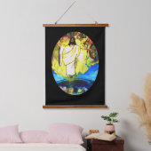 JESUS CHRISTE ZURÜCKKEHRT, DIE RAPTURE. WANDTEPPICH MIT HOLZRAHMEN (Schlafzimmer)