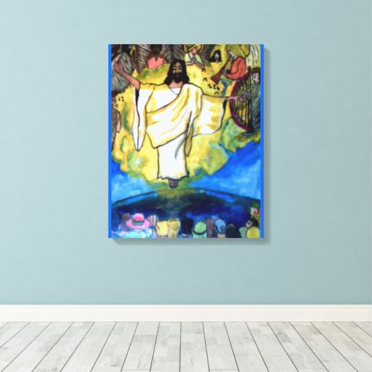 JESUS-CHRISTENRÜCKKEHR, DIE RAPTURE. Leinwand (Insitu (Holzboden))