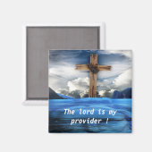 Jesus Christentum Kreuz mit Bibelschrift Magnet (Vorderseite/Rückseite)