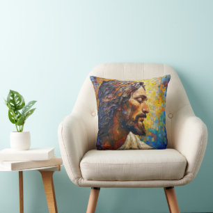 Jesus Christentum Neo-Impressionismus Kissen