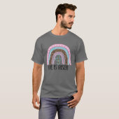 Jesus Christian Cross Rainbow He Is Risen Happy Ea T-Shirt (Vorne ganz)