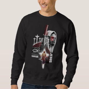 JESUS CHRISTIAN THE SAVIOR GOD FAITH IN CHRIST FUN SWEATSHIRT