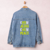 Jesus Christlich Bible Verse Scripting Know Jesus Jeansjacke (Hangar)