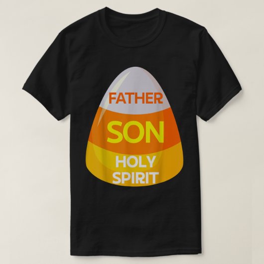 Jesus Christlich Candy Corn Halloween T-Shirt (Design vorne)