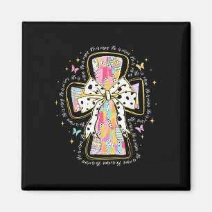 Jesus Christlich Coquette Bow glückliche Osterfeie Magnet