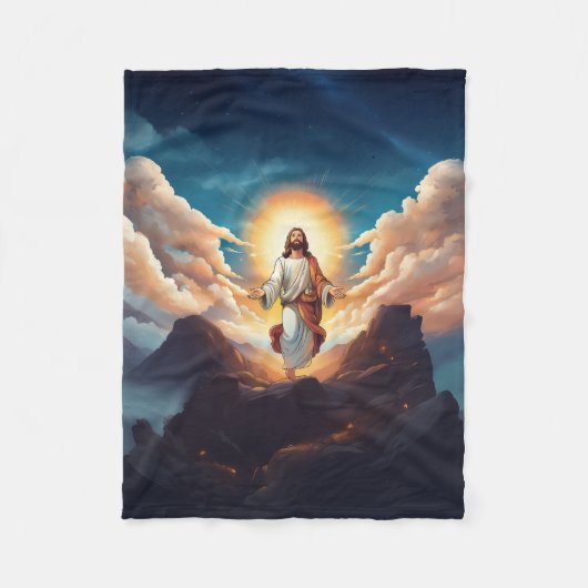 Jesus / Christlich Fleecedecke (Vorderseite)