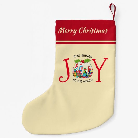 JESUS | Christlich | WELTVERKEHR | festlich Kleiner Weihnachtsstrumpf (Rückseite)