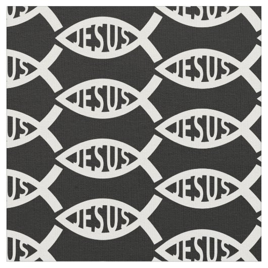 Jesus Christliche Fischmuster Stoff (Nahaufnahme)