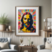 Jesus Christliche Pop Art Fotodruck