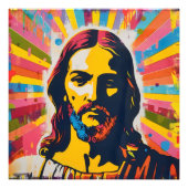 Jesus Christliche Pop Art Fotodruck (Vorne)