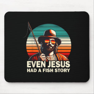Jesus Christlicher Byss-Angeln Selbst Jesus Hatte Mousepad