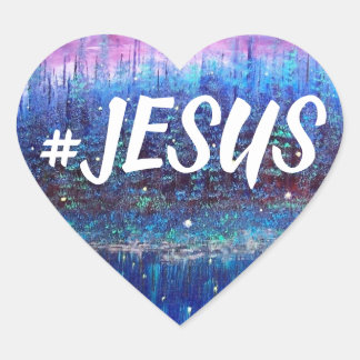 #JESUS | Christlicher Heftsticker Herz-Aufkleber