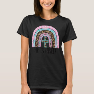 Jesus Christlicher Kreuzbogen Er ist Risen glückli T-Shirt
