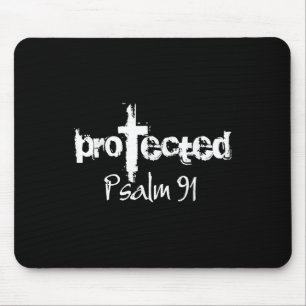 Jesus Christliches Design - gottgeschützter Psalm Mousepad