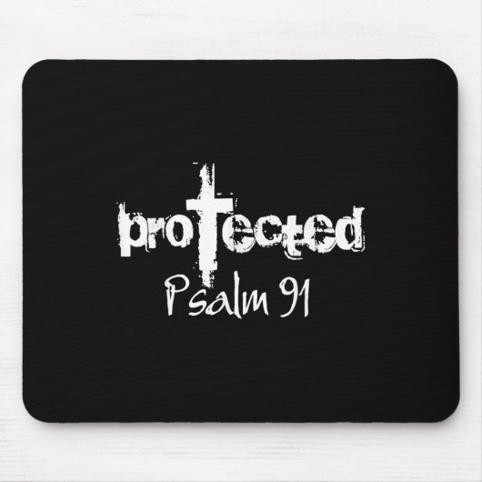 Jesus Christliches Design - gottgeschützter Psalm Mousepad (Vorne)