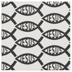 Jesus Christliches Fischmuster Stoff