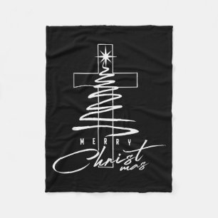 Jesus Christliches Kreuz Frohe Weihnachten Pyjama  Fleecedecke