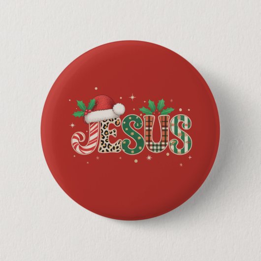 Jesus Christliches religiöses Sprichwort Glaubensl Button (Vorderseite)