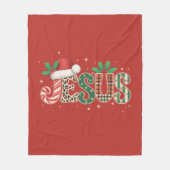 Jesus Christliches religiöses Sprichwort Glaubensl Fleecedecke (Vorderseite)