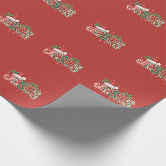 Jesus Christliches religiöses Sprichwort Glaubensl Geschenkpapier (Ecke)