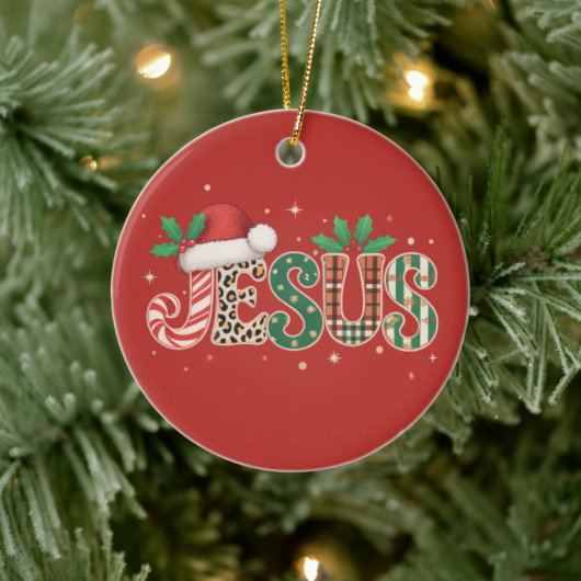 Jesus Christliches religiöses Sprichwort Glaubensl Keramik Ornament (Baum)