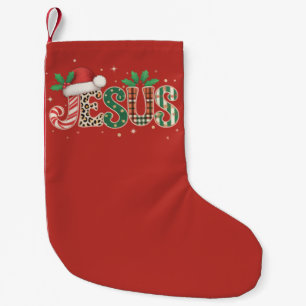 Jesus Christliches religiöses Sprichwort Glaubensl Kleiner Weihnachtsstrumpf