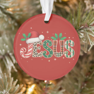 Jesus Christliches religiöses Sprichwort Glaubensl Ornament
