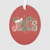 Jesus Christliches religiöses Sprichwort Glaubensl Ornament (Vorderseite)