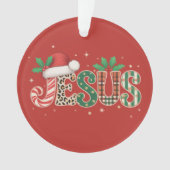 Jesus Christliches religiöses Sprichwort Glaubensl Ornament (Vorderseite)
