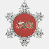 Jesus Christliches religiöses Sprichwort Glaubensl Schneeflocken Zinn-Ornament (Vorderseite)